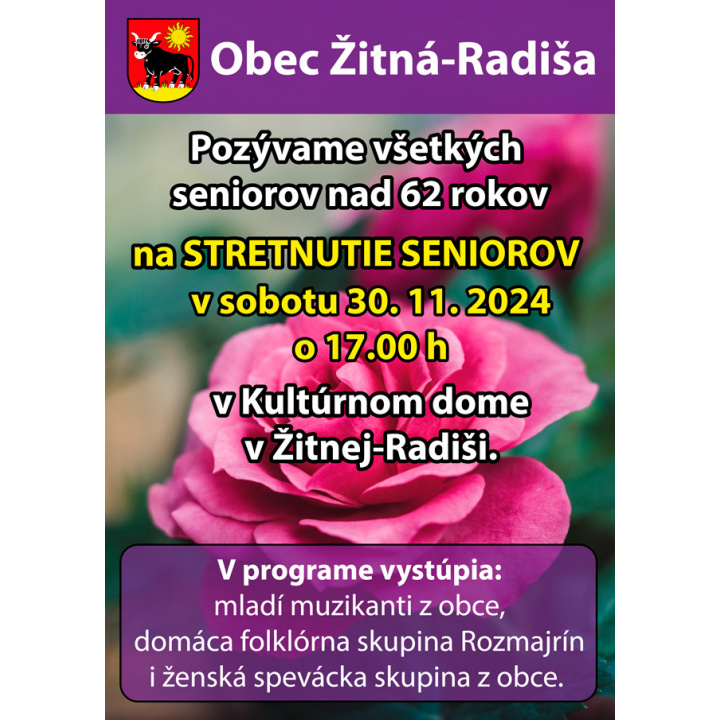 Menšia fotka pre článok Stretnutie seniorov v Žitnej-Radiši